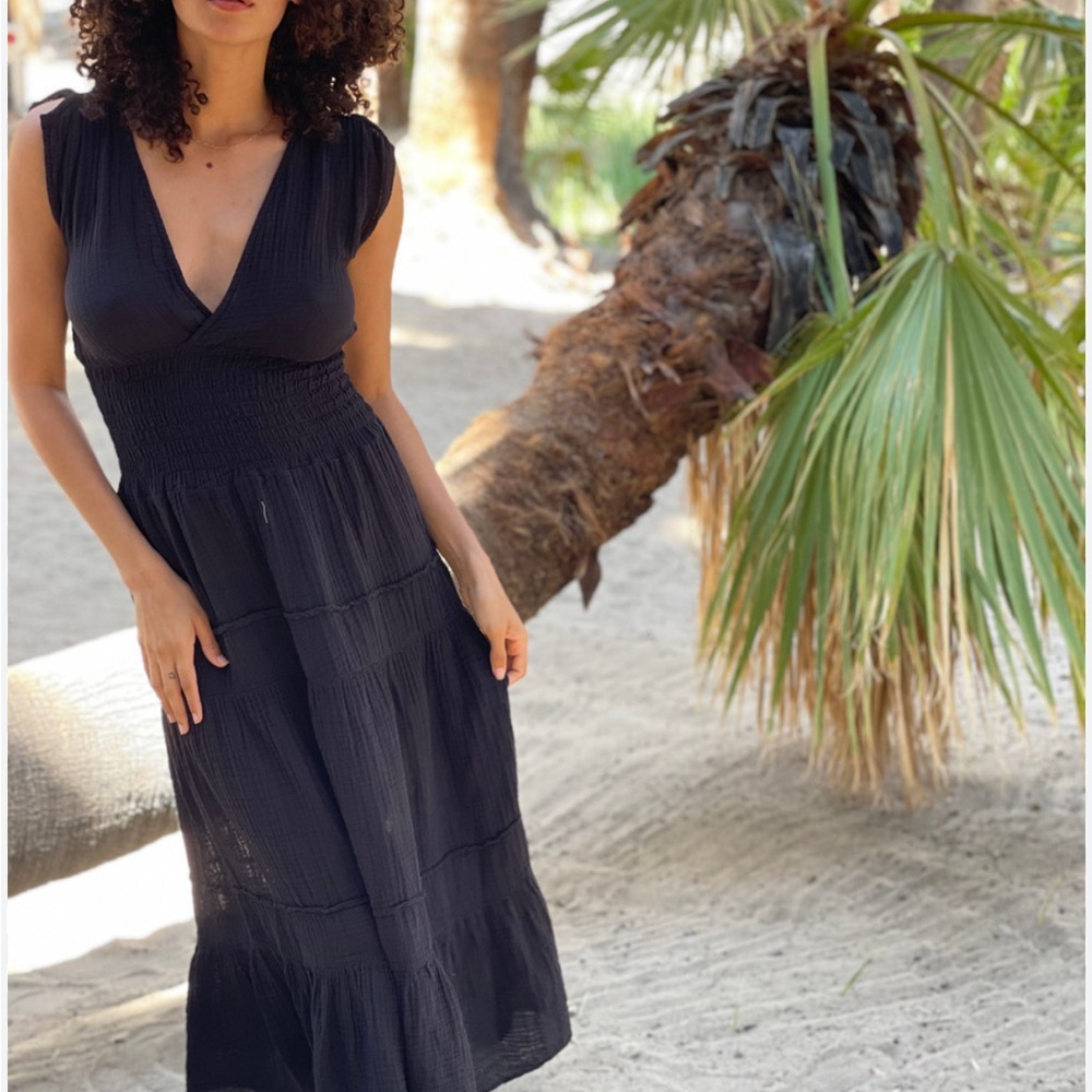Felicité smocked midi dress